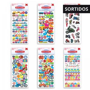 Cartela Adesivos Aventura Infantil Sortidos Kit 5 Peças