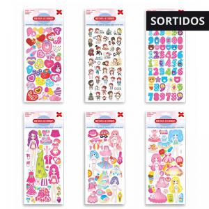 Cartela Adesivos Decorativos Sortidos - Kit Infantil