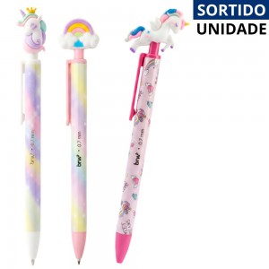 Lapiseira 0.7Mm Brw Unicórnio Colorida Escolar