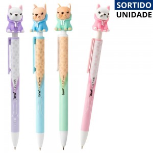 Lapiseira 0.7Mm Brw Pug Divertida Cores Sortidas