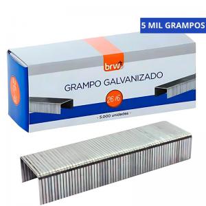 Grampos Galvanizados 26/6 Brw Caixa 5000 Unidades