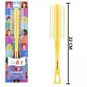 Escova de Cabelo Condor Belle Oval Amarela