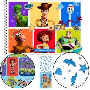 Caderno Desenho Cartografia 80 Fls.capa Dura Sem Seda Espiral Toy Story