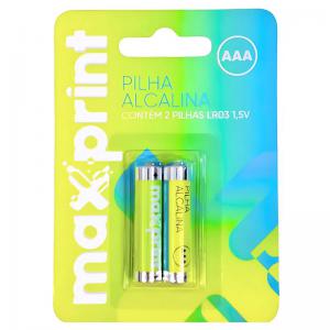 Pilha Palito Aaa Alcalina Maxprint C/2