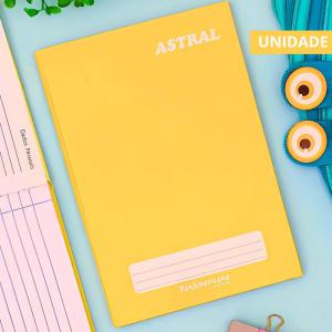 Caderno Brochurão 1 Matéria 96 Folhas Astral Amarelo Unidade - Panamericana