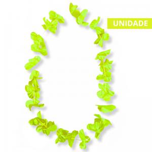 Colar Havaiano Neon Amarelo 48Cm Festa Tropical