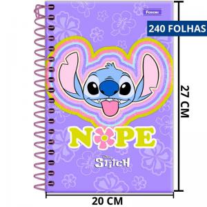 Caderno Stitch 15 Matérias Capa Dura 240 Folhas