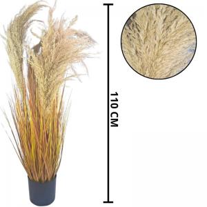 Capim dos Pampas Decorativo Vaso Preto 110Cm