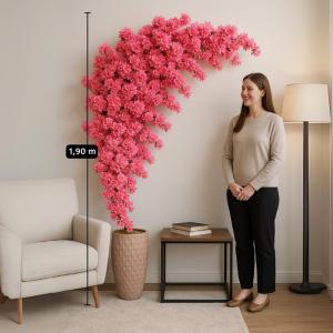 Planta Cerejeira C/Envergadura Rosa Blush com Vaso Crene 1.90X1.20M - Primordial Decor