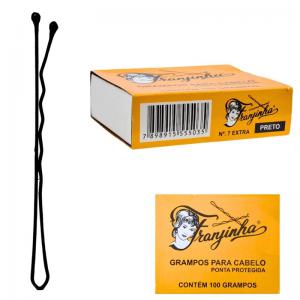 Grampo Cabelo Franjinha Preto N.7 Caixa 100 Unidades