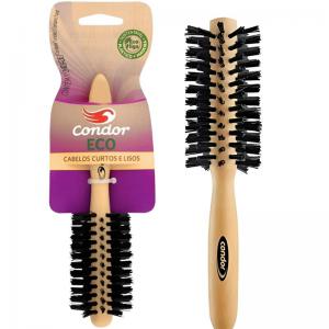 Escova Cabelo Condor Eco Raquel 17,5Cm Curto Liso Sustentável Leve