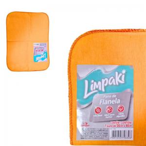 Flanela Limpaki Laranja 30X40Cm Unidade - Condor