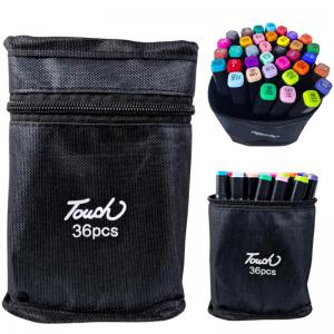 Canetinha Touch Dupla Ponta para Colorir Kit com 36 Peças Multicor