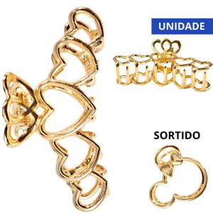 Piranha de Cabelo Média Ferro Dourada Sortida