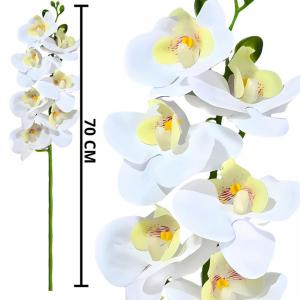 Haste Orquidea Luxo Branco X7 70Cm - Mc Flores