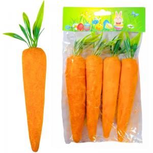Cenouras Decorativas Páscoa Isopor 18Cm Kit 4 Unidades