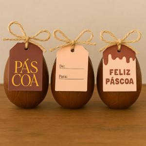 Tags Decorativas Páscoa 8X5Cm Kit com 12 - Ponto das Festas
