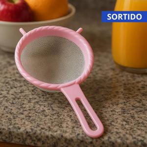 Peneira Plástica com Cabo Sortido 18Cm - Sbrissa