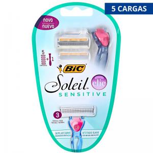 Aparelho de Barbear Bic Soleil Sensitive Clic 5 Cargas
