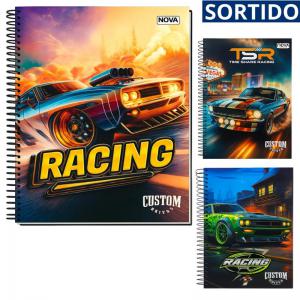 Caderno Custom Drive Racing 168 Folhas Capa Dura