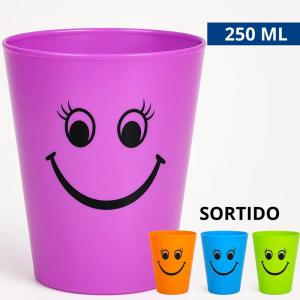 Copo Plástico 250Ml Carinha Feliz Sortido - Infantil