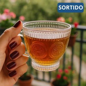 Xícara de Chá Vidro Transparente Burdays Dumiat 200Ml Sortido Unidade