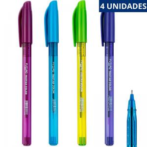 Caneta Esferográfica Tristar Colorida 1.0Mm Kit 4
