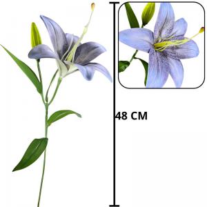 Haste Lírio do Campo Azul 48Cm Decoração
