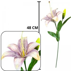 Haste Lírio do Campo Lilás 48Cm Decoração