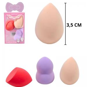 Kit 3 Esponjas Maquiagem Gota Presente