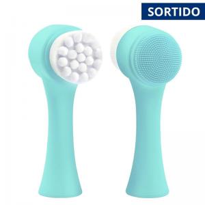 Kit Escova Limpeza Facial 2 em 1 Silicone