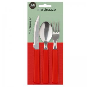 Conjunto Talheres Vermelhos Martinazzo 3 Peças