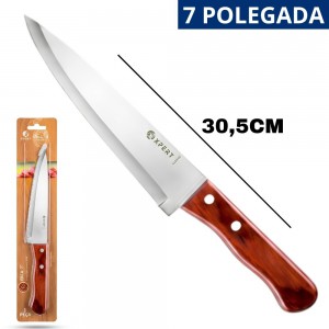 Faca Peixeira Profissional Madeira 7 Polegadas Presente