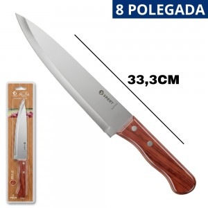 Faca Peixeira 8 Polegadas Madeira Presente Cozinha