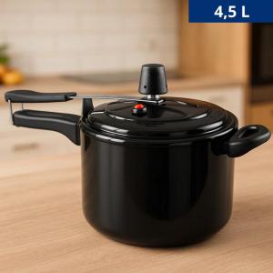Panela de Pressão 4,5L Alumínio Preto Pato Branco