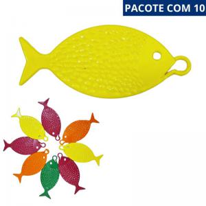 Kit 10 Peixinhos Plástico Pesca Decoração Presente