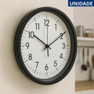 Relógio de Parede Preto 20Cm - Decoração Moderna