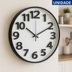 Relógio Parede Decorativo Moderno 30Cm Onyx