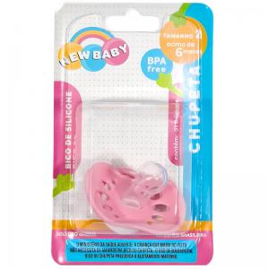 Chupeta Silicone Bebê Rosa +6 Meses Presente