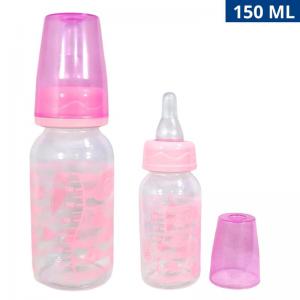 Mamadeira Bebê Rosa 150Ml Presente Recém-Nascido