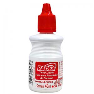 Tinta para Carimbo Radex Vermelho 40Ml Escritório