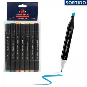 Kit Canetinha Touch Dupla Ponta 10 Cores