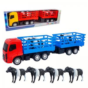 Caminhão Rodotrem Brinquedo Infantil 4 Bois Inclusos