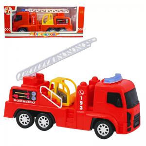 Caminhão Bombeiro Infantil Diverplas Vermelho 26Cm