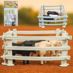 Kit Animais da Fazenda Borracha com Cerca 15 Peças