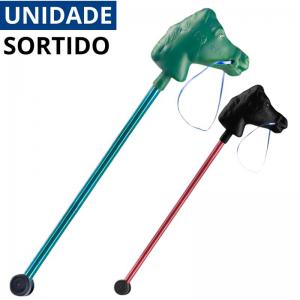 Cavalo Plástico Cabo Rodinha Ventania 96Cm Brinquedo Infantil