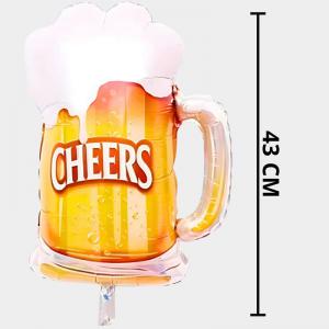 Balão Metalizado Caneca de Chopp 43Cm Decoração Festa