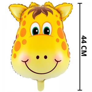 Balão Metalizado Girafa Safari 44Cm Decoração Festa