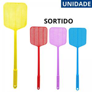 Raquete Mata Mosca Plástica 46cm Cores Sortidas