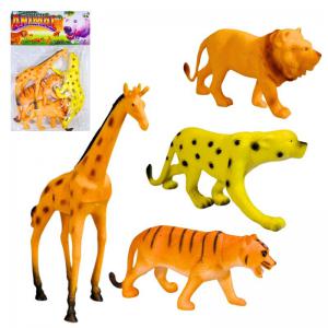 Kit Animais da Selva Médio 4 Peças - Brinquedo Educativo